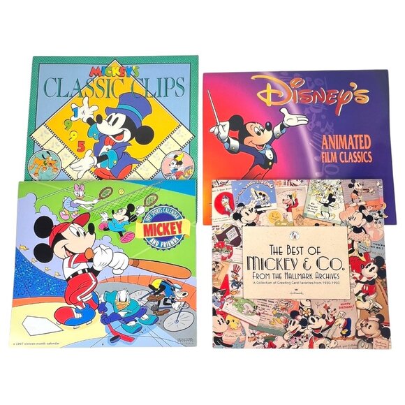 4 Vintage Disney Mickey Mouse Wall Calendars 1995 1996 1997 1998 Unused Large - Picture 1 of 12